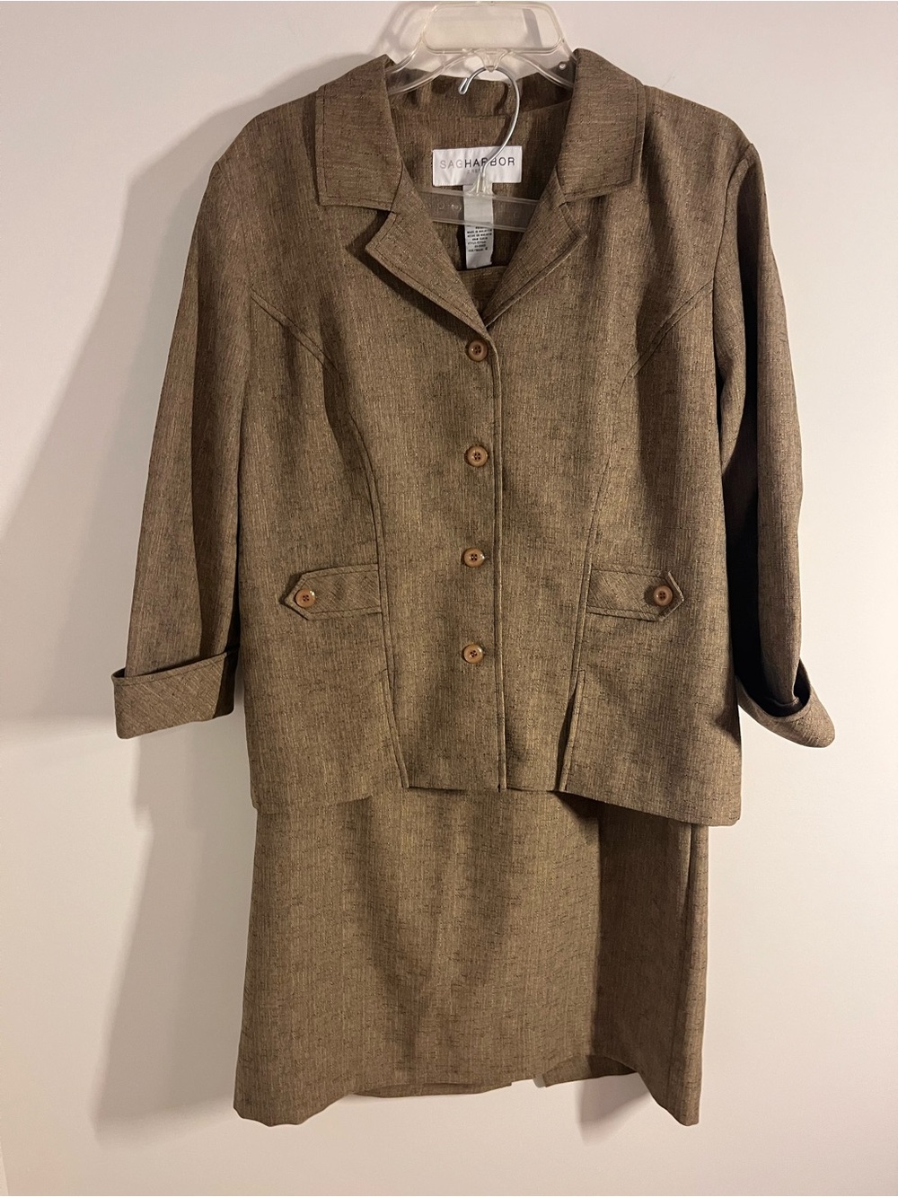 Sag Harbor Brown Two-Piece Skirt Set
